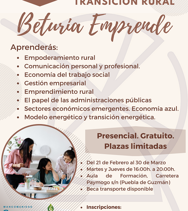 Empoderar y emprender como objetivo prioritario en Beturia (Huelva)